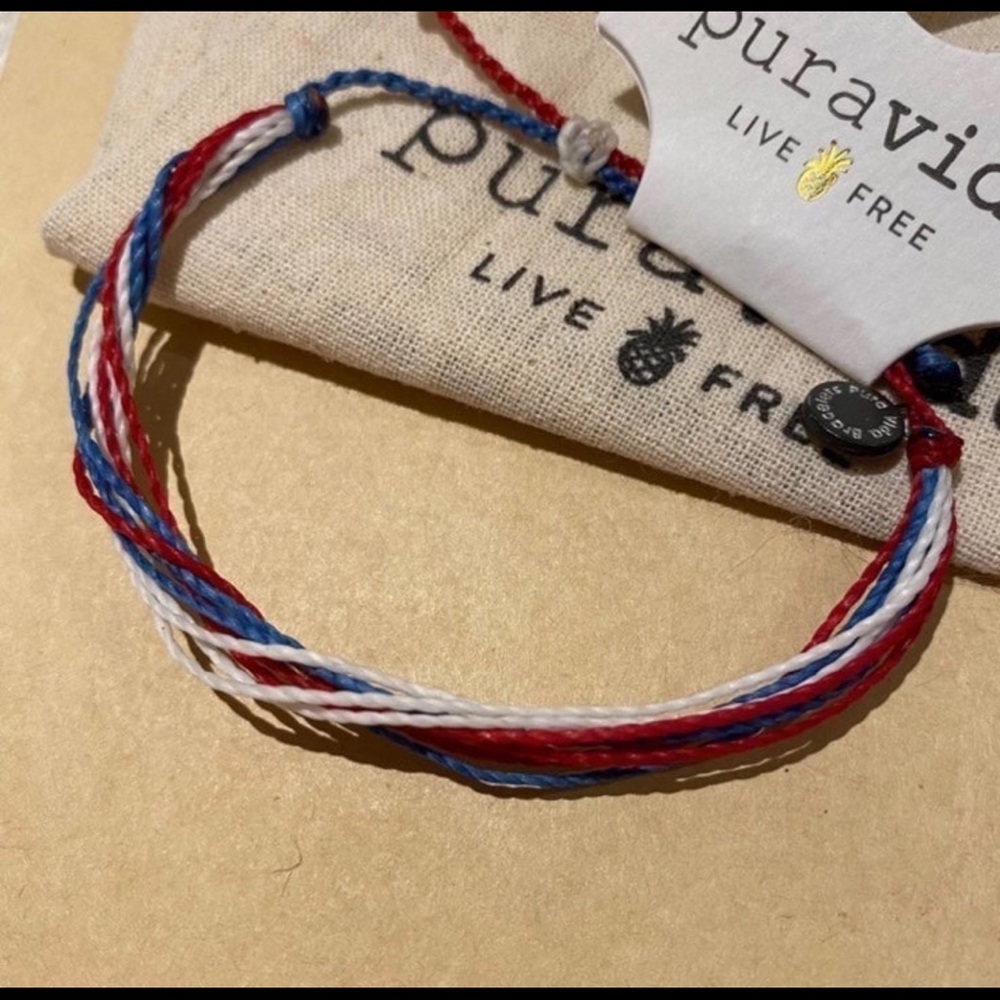 PURA VIDA Unisex Red/Blue/White custom made Original NEW